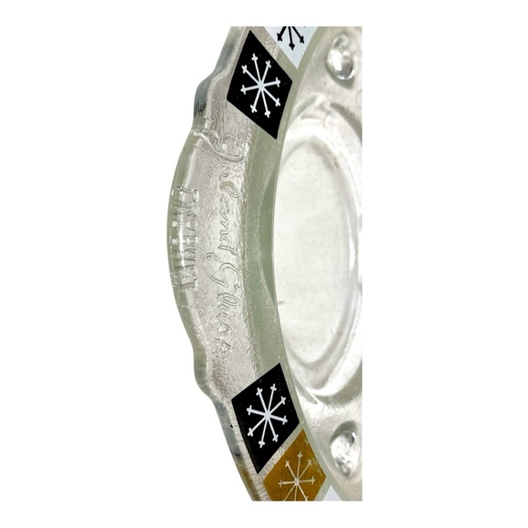 Vintage Mid Century “Atomic Age” Glass Meat Service Platter - Picture 4 of 4